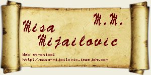 Miša Mijailović vizit kartica